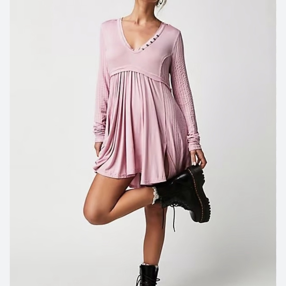 NWT Free People Birdie Henley Top XS